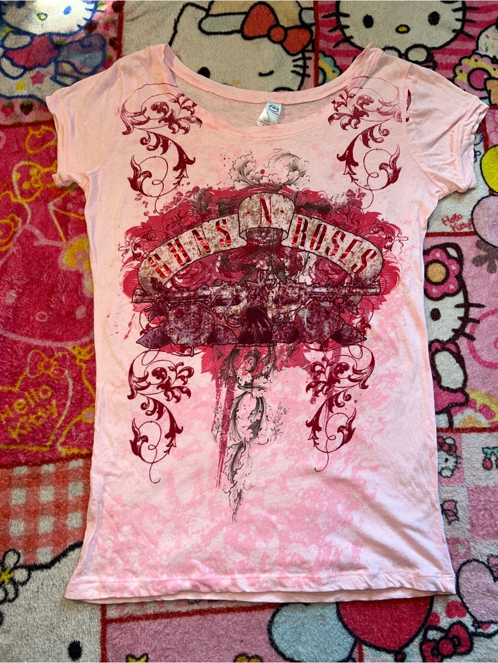 Guns N' Roses Pink Graphic Tee